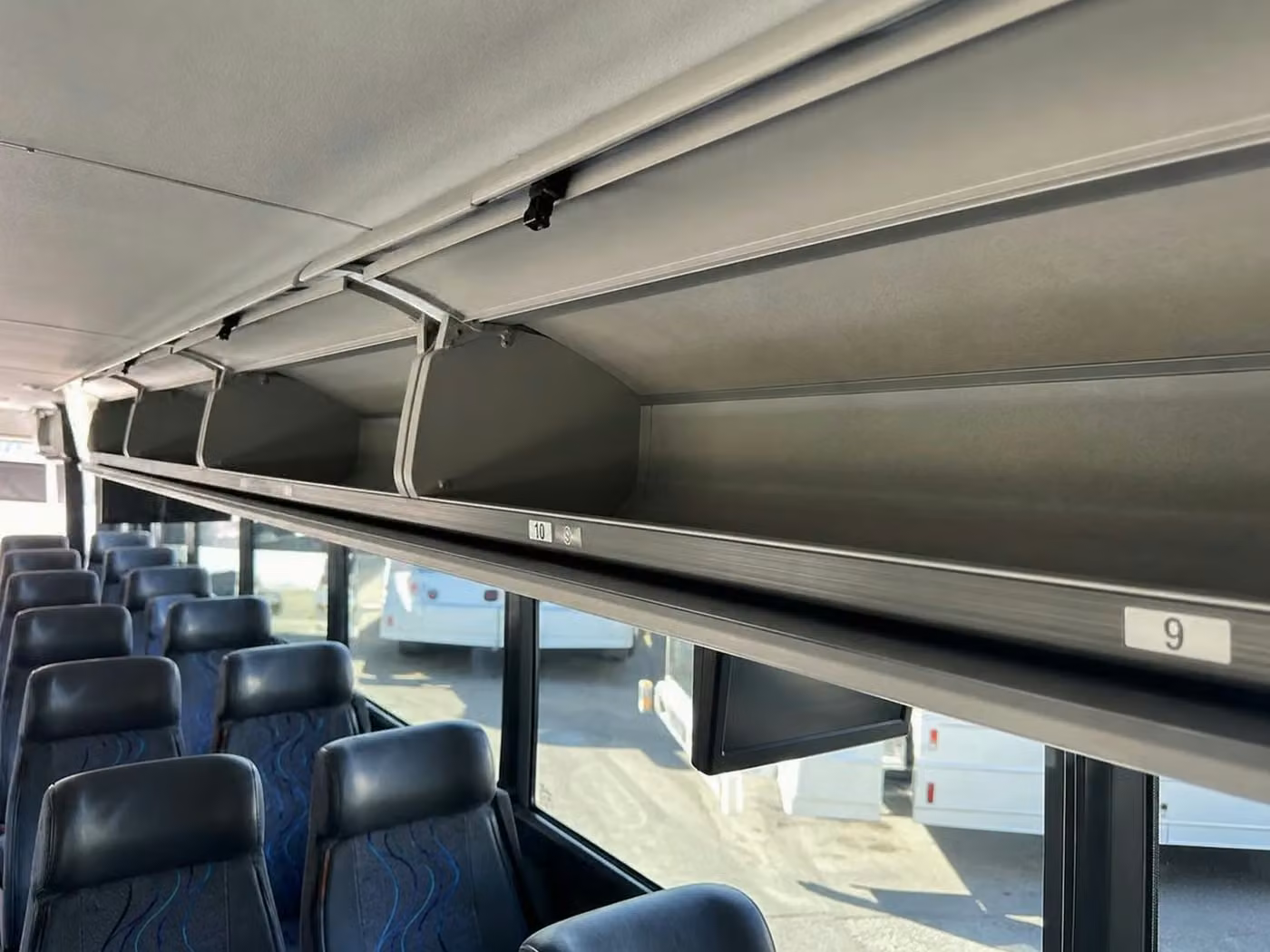 suisun city 18 passenger minibus overhead storage