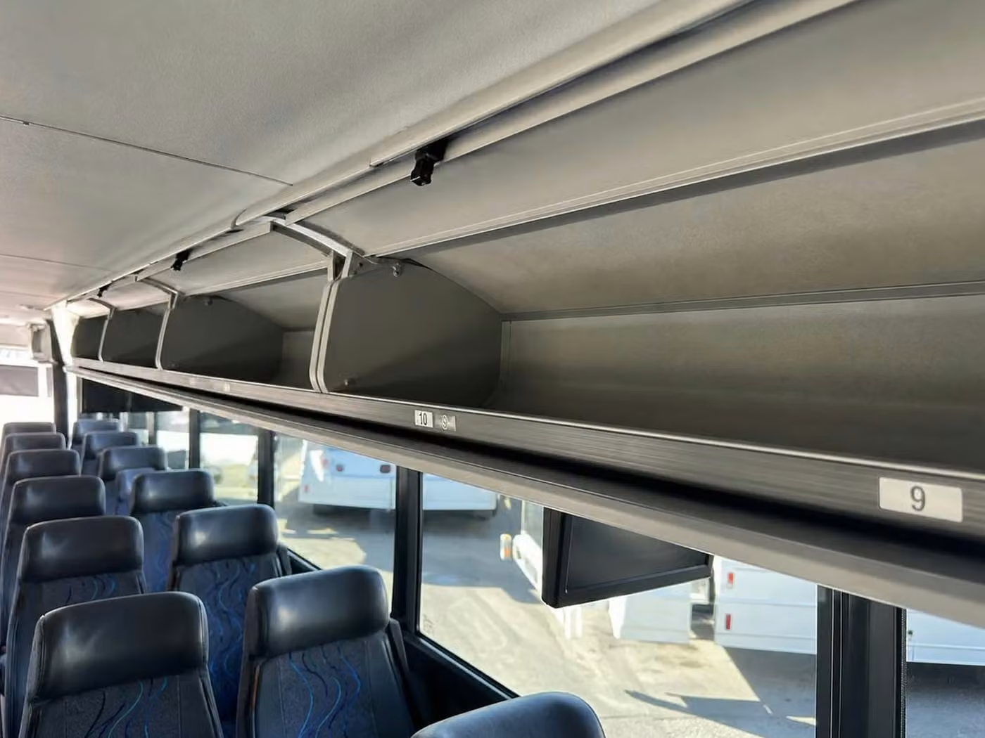 suisun city 25 passenger minibus overhead storage