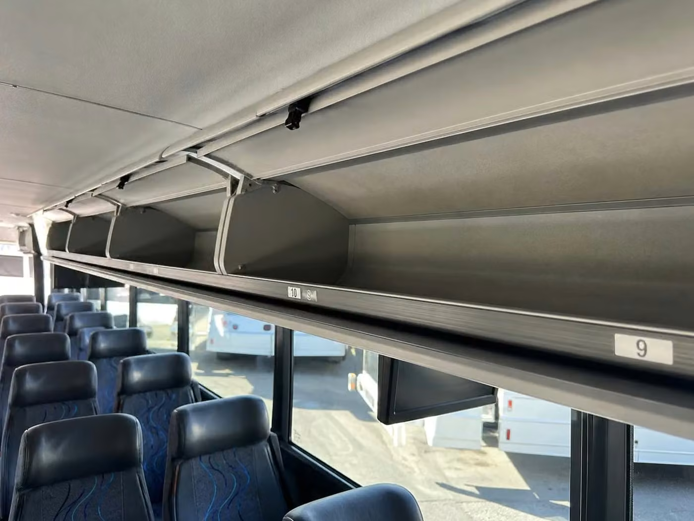 suisun city 28 passenger minibus overhead storage