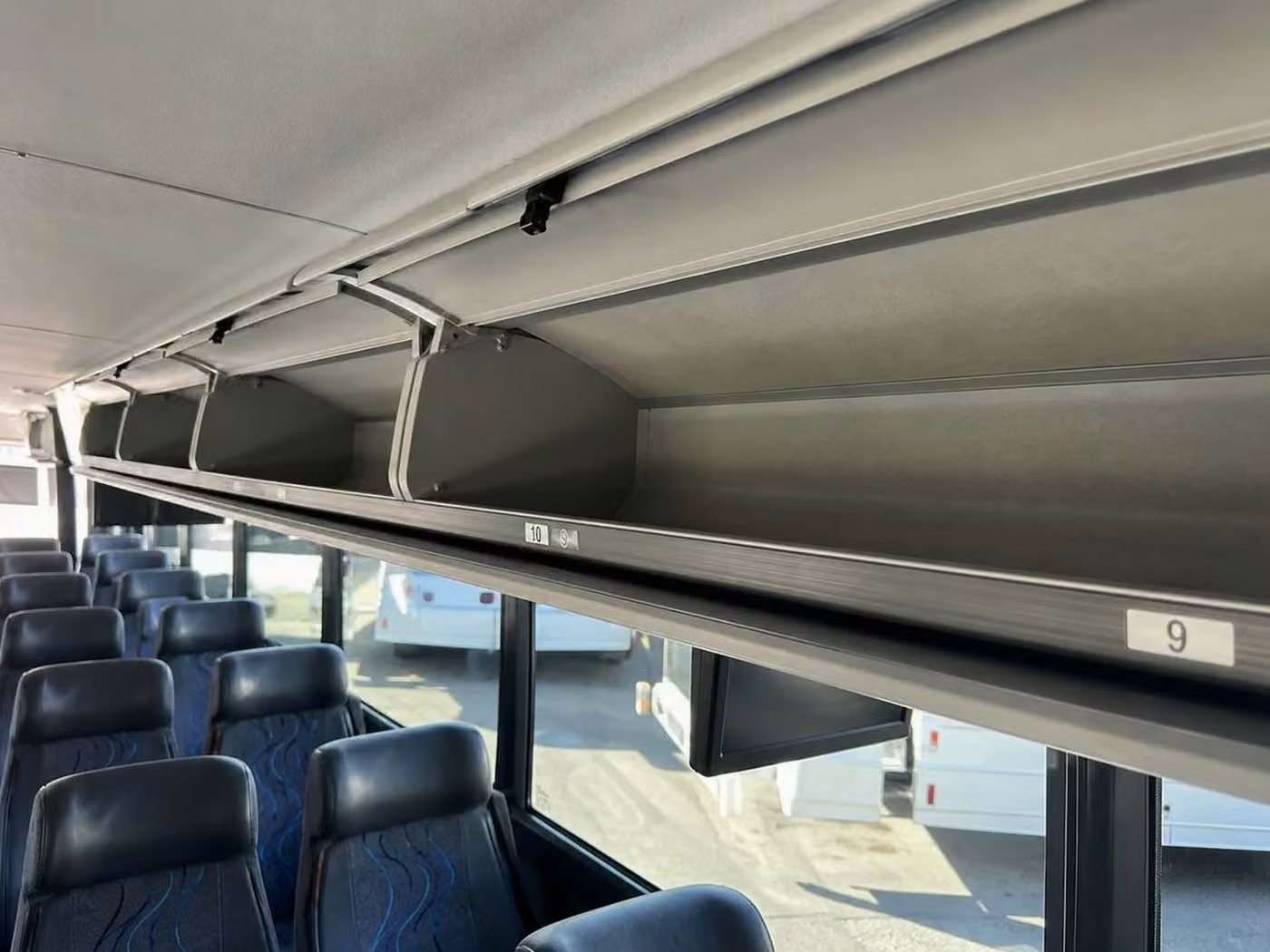 suisun city 35 passenger minibus overhead storage