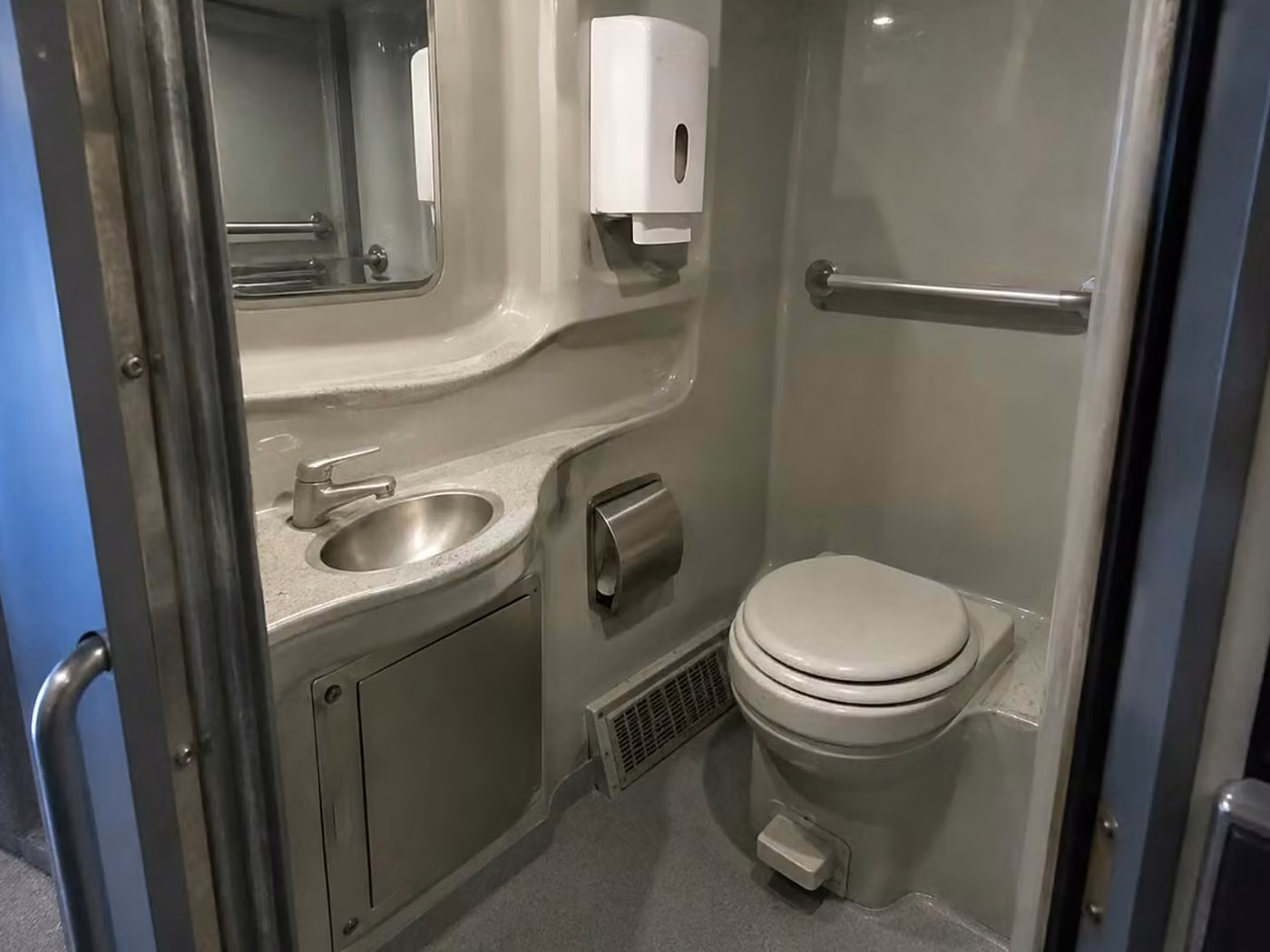 suisun city 56 passenger charter bus onboard restroom
