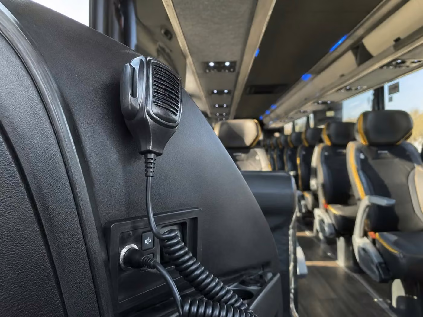 suisun city 56 passenger charter bus pa system