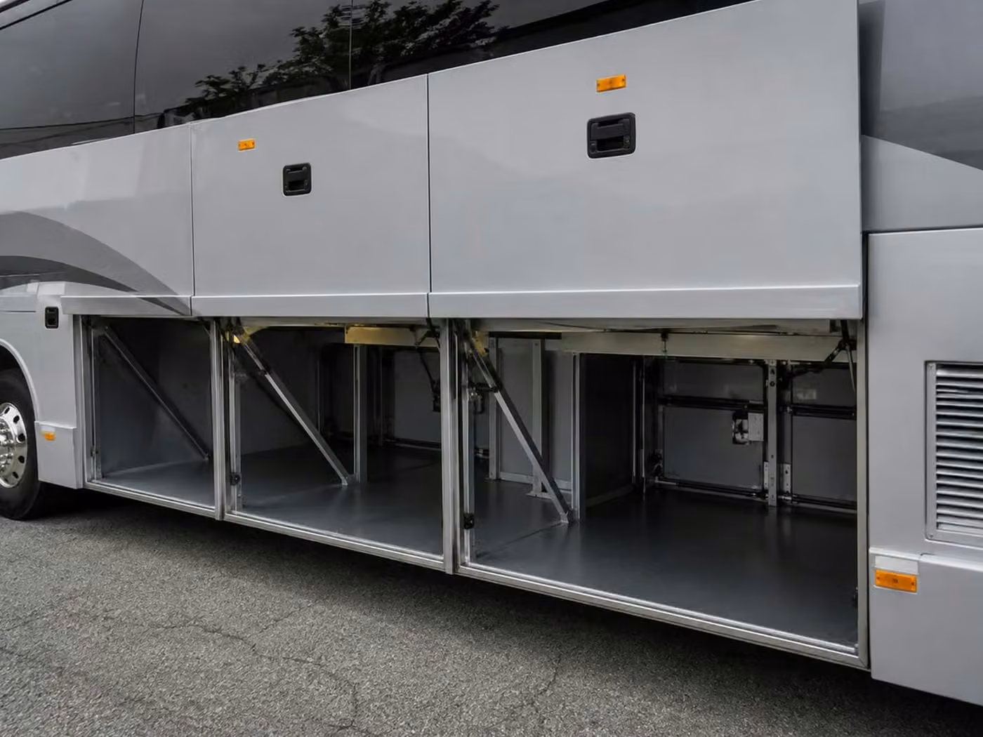 suisun city charter bus under bus storage